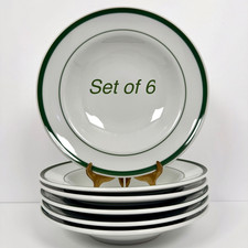 Set/6 EUC Vintage Williams-Sonoma BRASSERIE GREEN 9