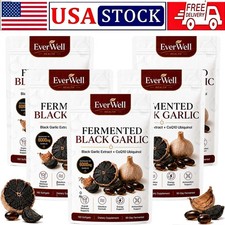 5X Everwell Fermented Black Garlic 180Softgels,Odorless Vegan Non-GMO Supplement picture