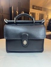 Vintage 1990’s - Coach Willis Bag 9927 Black Leather w/ Nickel Hardware NO STRAP picture