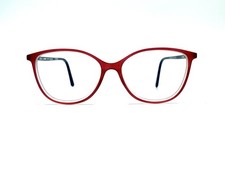 New BCBG Maxazria Red Blue Clear Cat Eye Glasses Italy Fuchsia Willow 52 14 140 picture