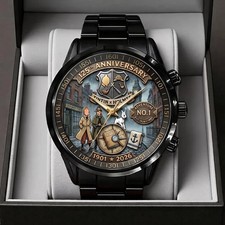 Tintin x Sherlock Holmes Black Stainless Steel Watch HT1482610 picture