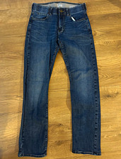 Lee Men’s Slim Fit Straight Leg Blue Denim Jeans Mid Rise 5-Pocket Zip picture
