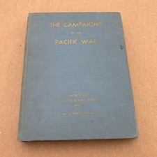 Vintage Hardcover 1946 The Campaigns of The Pacific War Book by U.S Gov Military picture