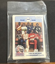 1984 NBA STAR SLAM DUNK FACTORY SEALED UNOPENED 11 CARD SET ORIGINAL BAG DR.J  picture