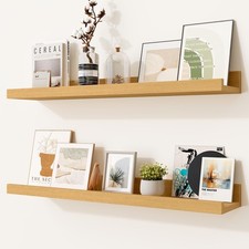 Heimlove Picture Ledge Shelf,24 inch Long Floating Shelves for Wall Set of 2,... picture