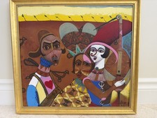 Luis Abreux ( Cuban/ American, b. 1971) Acrylic Painting On Canvas picture