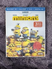 MINIONS 3D Blu-ray 3D Blu-ray DVD Digital HD (2015) with Lenticular Slipcover picture