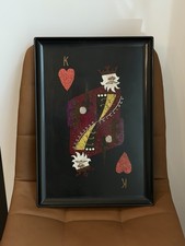 RARE VINTAGE Couroc of Monterey tray- King of Hearts #0350 picture