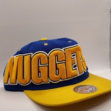 VTG 80/90s 3D SPELLOUT Mitchell & Ness Denver Nuggets NBA Hat Cap EMBROIDERED picture