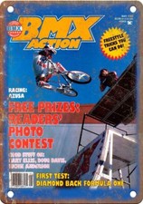 1984 BMX Action Magazine Diamond Back Reproduction Metal Sign B526 picture
