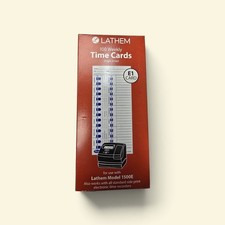 OEM Lathem E1  100 x Weekly Time Card E100 - Models 900E/1000E/1500E/5000E White picture