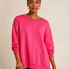 Chico's Vibrant Pink Crew Neck Sweater picture