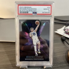 2023-24 Obsidian Black Color Blast Brandin Podziemski SSP CASE HIT (RC) PSA 10 picture