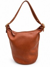 Vintage Coach 9085 Duffle Sac British Tan Leather Shoulder Bag picture