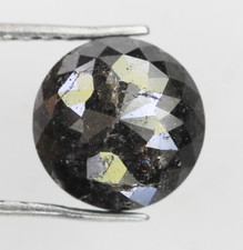 1.44 Ct Natural Loose Round Rose Cut Diamond Black Color Rustic Diamond For Ring picture