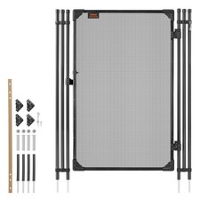 VEVOR 4 x 2.5 ft Pool Fence Gate Detachable Inground Pool Gate Lockable Black picture