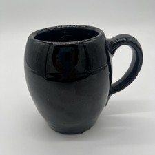 Vintage Bauer Matt Carlton Black Plainware Large Mug 4.5” picture