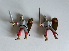Vintage 1998 Papo Medieval Figures Holding Shields and Weapons Lot of 2 picture