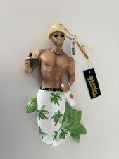 December Diamonds NWT Pina COLADA Merman Ornament 2022 Tropical/Glitter picture