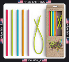 Silicone Drinking Straws for Kids and Adults, BPA Free, Flexible, Reusable picture