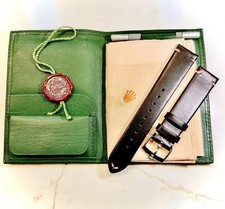 ROLEX  18mm Buckle With Vintage  Dark Brown Leather Band Top Quality Leather picture