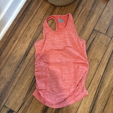 Athleta Speedlight Racerback Ruched Tank Top Womens S Coral Lightweight Running picture