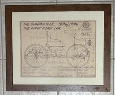 Henry Ford Quadricycle Framed Print  Model A  Model T   1896  -  1996 picture