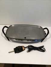 Vtg FARBERWARE Model 260 Immersible Electric Cast Aluminum Griddle Tested picture