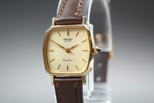 [MINT] Vintage 1982 Seiko EXCELINE 1221-5010 Gold Hexagon Qz Womens Watch JPN picture