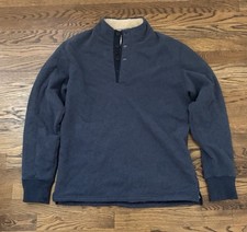 Relwen Men’s Blue Super Fleece Mock Neck Pullover Medium picture