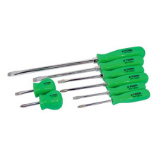  K Tool International 8-Piece Screwdriver Set with Green Square Handles 19900 picture