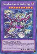 Yugioh Crimson Nova Trinity the Dark Cubic Lord 1st Ed Secret Rare MVP1-ENS40 NM picture