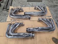 BBC BOAT HEADERS BASSETT STAINLESS DOUBLE THICK  WALLED WATER INJECTED 2 SETS picture