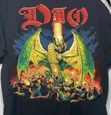 Dio Shirt, Dio Killing The Dragon Black Short Sleeve T-shirt Unisex S-5XL picture