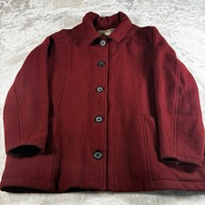 Vintage Stormy Kromer Dark Red Or Burgandy Wool Jacket Big Button Size XL picture