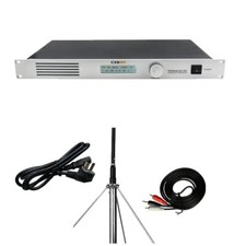 50W 15KM FM transmitter stereo PLL broadcast radio station +Range Max Antenna picture