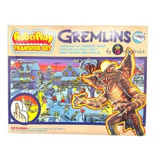 RARE Vintage Gremlins Rub N Play Transfer Set 1984 Colorforms New Sealed picture