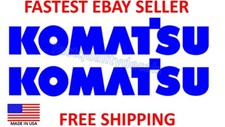 for Komatsu White Decal Sticker Excavator Forklift Loader CHOOSE SIZE-SHIPS FAST picture