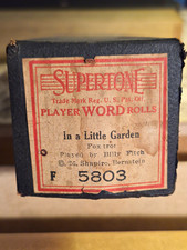 Supertone Player Piano Roll 5803 In a Little Garden Fox Trot 1926 picture