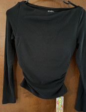 OGL Black Stretchy Tight Long Sleeve Top - Womens S picture
