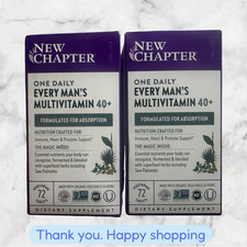 FOR 2 New Chapter Men's Whole-Food Fermented Multivitamin 72ct Each NEW SHIP picture