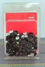 60 Herpa Chromed Wheels Single ( Tires + Rims ) for Tractor Trucks 1:87 HO Scale picture