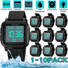 Men's Military Sports Watch LED Screen Large Digital Face Waterproof Wristwatch picture