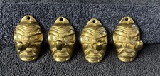 Japanese Tengu Long Nose Mask Brass Hook Theater Demon Kabuki Vintage Hong Kong picture