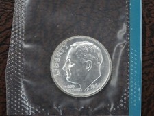 1964 Roosevelt Dime US Mint Original Cello 90% Silver BU Uncirculated Coin picture