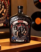 Kiss Band Royal Crown 53rd Anniversary Decanter Collector Glass Liquor Bottle picture
