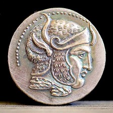 305-295 BC Ancient Greek Coin Head of Alexander The Great - Dekadrachm 26mm picture