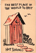 Humorous Outhouse Postcard 