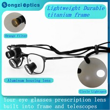 2.5X 3X 3.5X TTL Titanium Frame Dental Surgical Loupes with LED Headlight picture