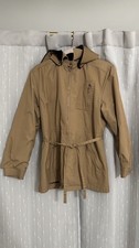 1970s Vintage London Fog Women's Hooded Parka With Tie Waist Modern Size 10/12 picture